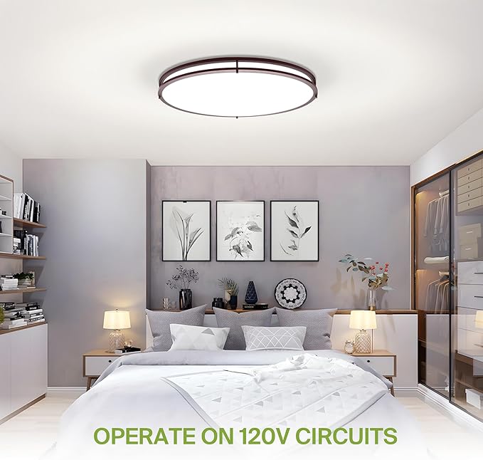 ASD LED 32" Oval Flush Mount Lighting, Close to Ceiling Light Fixture | 5CCT