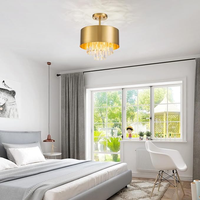 3-Light Luxury K9 Crystal Ceiling Light