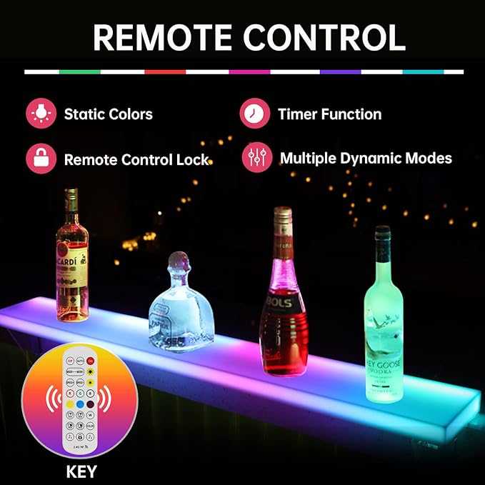 Led Lighted Liquor Bottle Display Shelf 40 Inch
