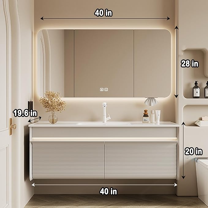 40IN Floating Bathroom Vanity
