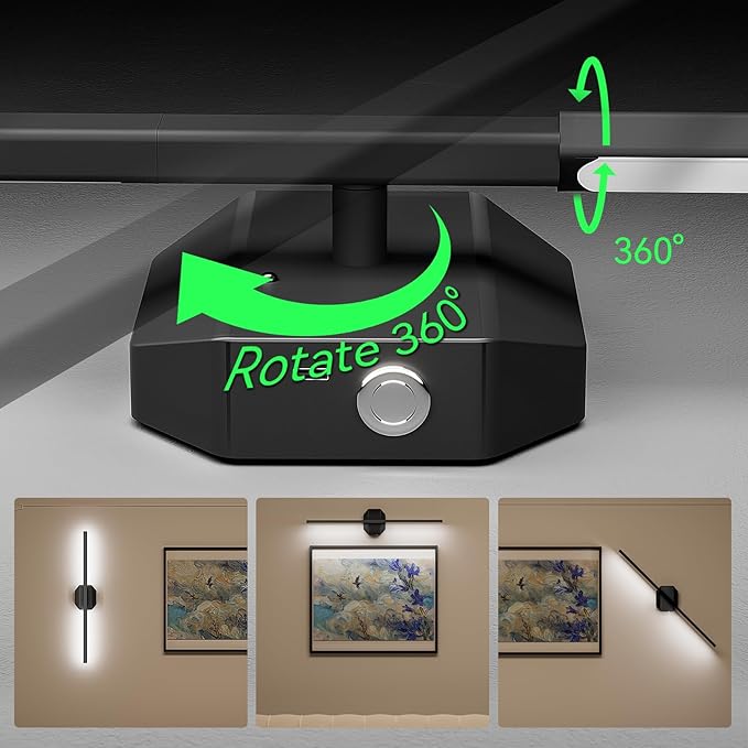 Battery Operated Wall Sconce Set of Two, Wireless Wall Sconces USB Rechargeable