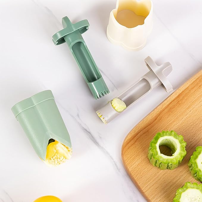 Pepper Seed Corer Remover - 2025 Upgraded 2-in-1 Bell Pepper Cutter & Deseeder: Effortlessly Streamline Your Kitchen Prep for Faster, More Efficient, & Hassle-Free Meal Prep (2, Beige)