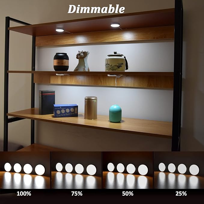 WOBANE LED Under Cabinet Lighting Kit, Super Bright Puck Lights, 112 LEDs