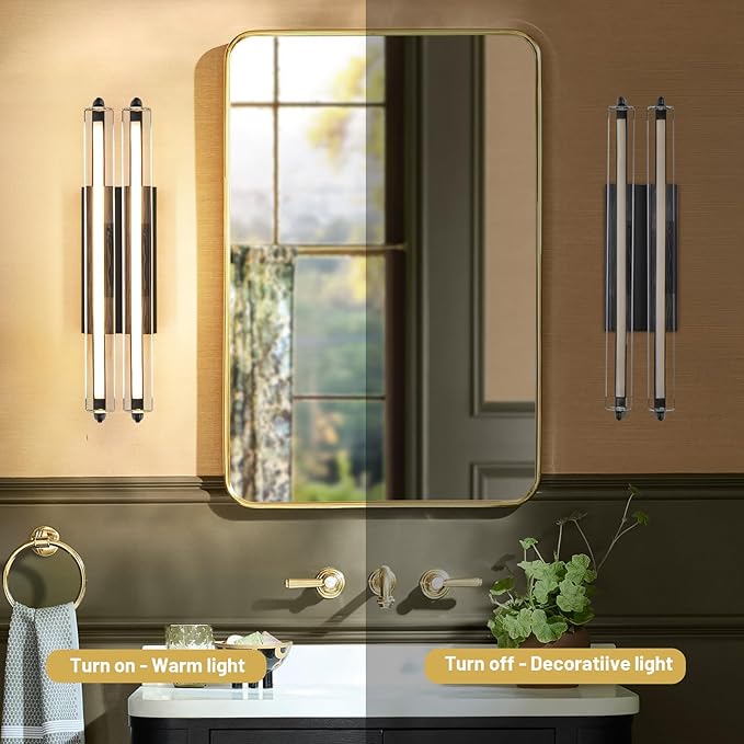 Crystal Wall Sconce, Modern Double Sconce Wall Lighting, Upgrated K9 Crystal
