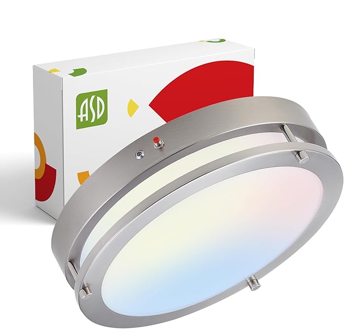 ASD LED 14" Round Flush Mount Lighting, Close to Ceiling Light Fixture | 3CCT