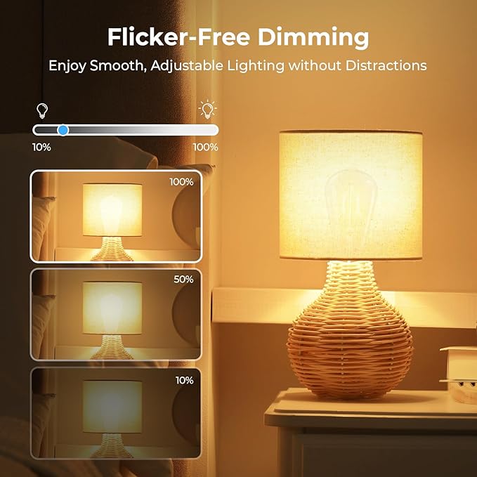 Dimmable LED Edison Bulbs, 2700K Warm White, 6W Equivalent to 60 watt E26 LED