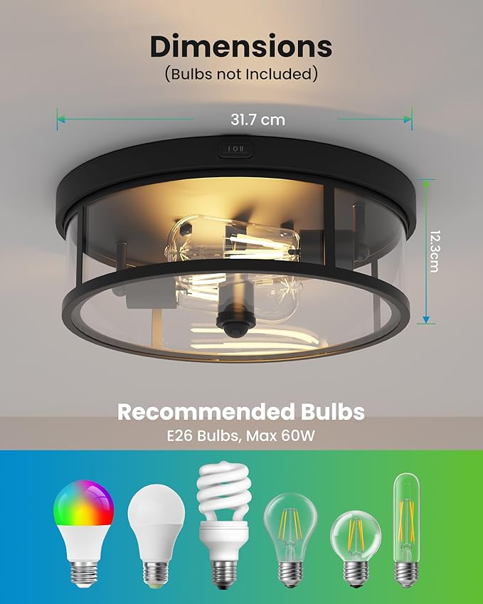Outdoor Flush Mount Ceiling Light