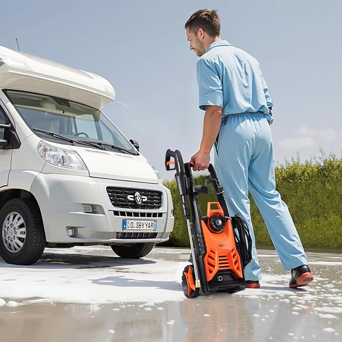VEVOR Electric Pressure Washer, Max 4500 PSI and 3.2 GPM with Pressure Adjustment, High Power Pressure Cleaning Machine with 4 Quick Connect Nozzles, for Cars/Fences/Driveways/Patios/Home Cleaning