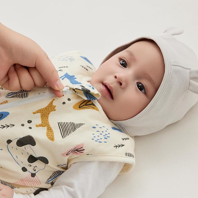 Duomiaomiao 2.5 TOG Baby Sleep Sack 100% Cotton Winter Baby Wearable Blanket, Warm Quilted Comfy Toddler Sleeping Sack