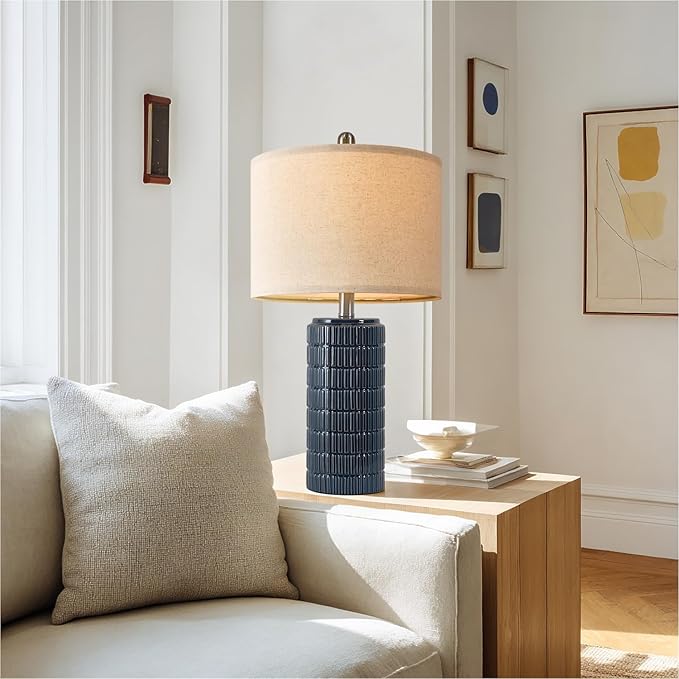 PoKat 24" Modern Ceramic Table Lamps Set of 2