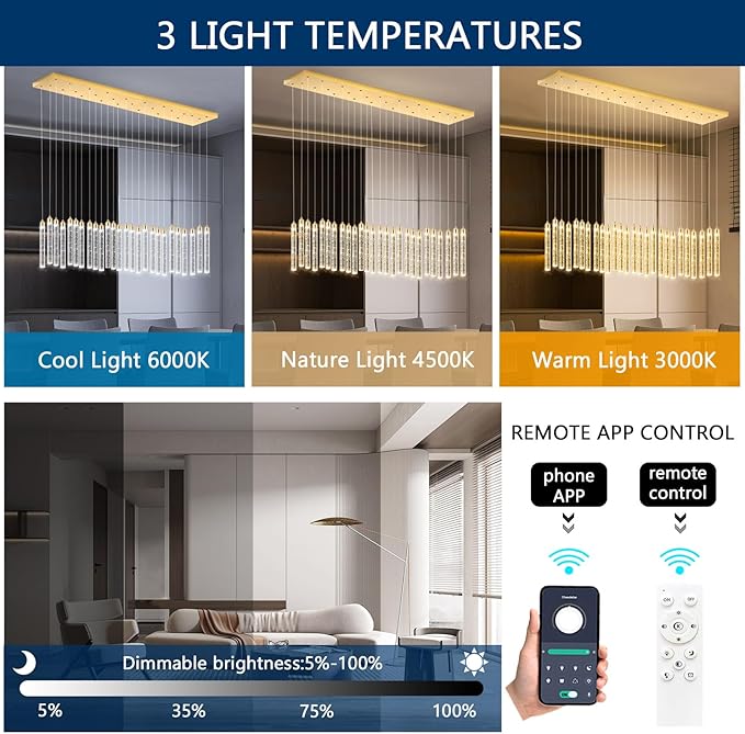Rectangular Chandeliers 26-Lights Long Light