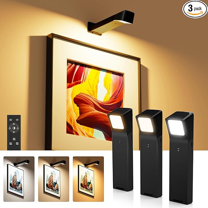 3 Pack Picture Lights for Wall