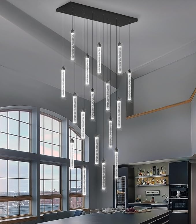 Rectangular Chandeliers 17-Lights Long Light
