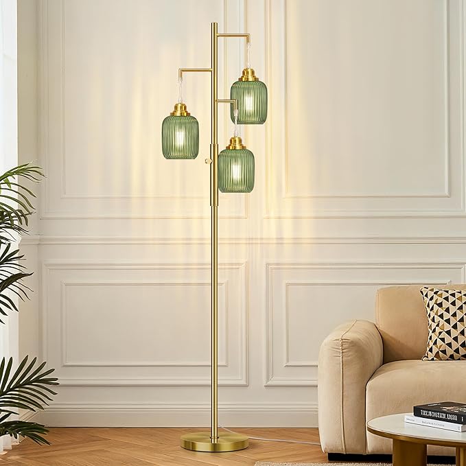 Rottogoon Dimmable Gold Floor Lamp