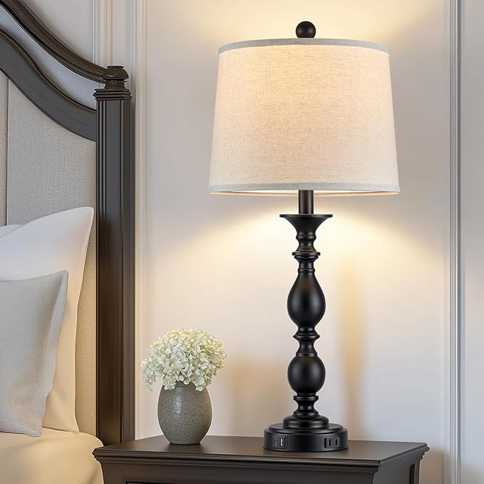 28" Tall Modern Table Lamps Set of 2
