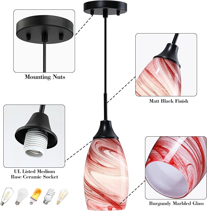 Mini Glass Pendant Light