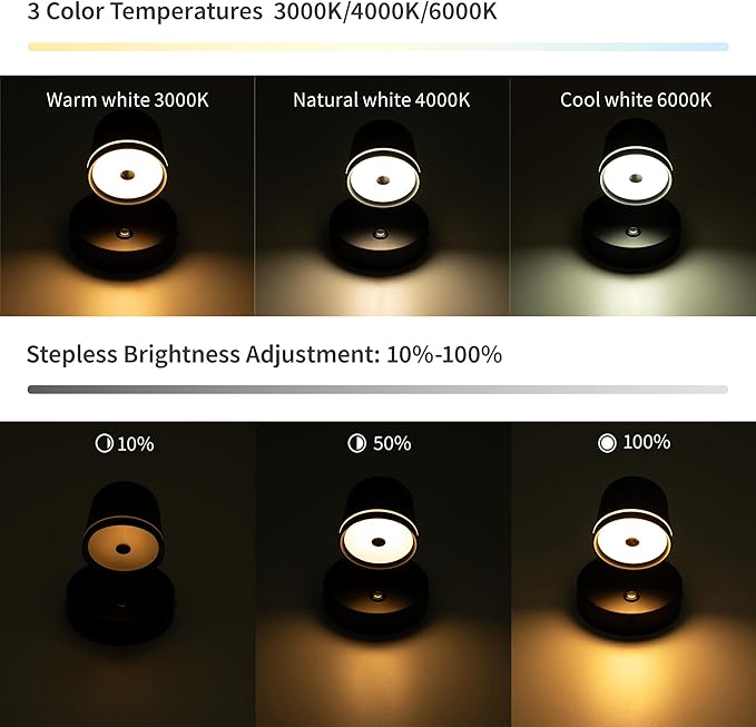 Aisilan Wall Sconce, Hardwired Touch Dimmable Wall Light