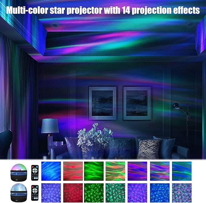 2 in 1 Northern Lights and Ocean Wave Projector