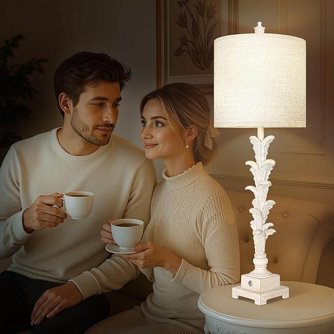 Vintage Table Lamps Set of 2, 3-Way Dimmable Touch Buffet Lamps