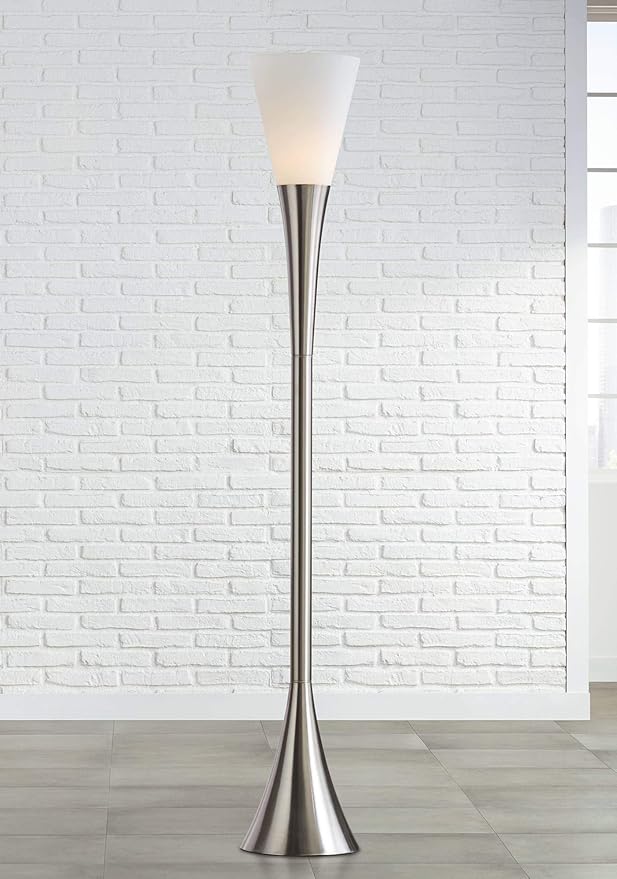 Possini Euro Design Piazza Modern Chic Torchiere Floor Lamp Standing 72 1/2"