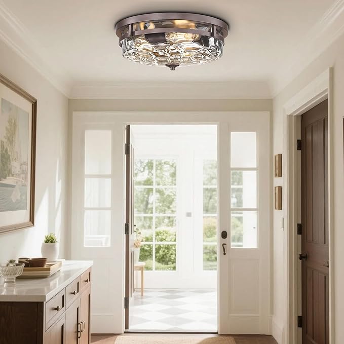 Flush Mount Ceiling Lights, Farmhouse Close to Ceiling Light, Entrance Ceiling