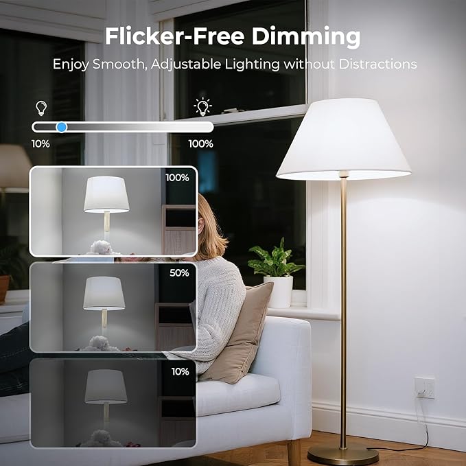 Dimmable LED Edison Bulbs, 4000K Daylight White, 6W Equivalent to 60 watt E26