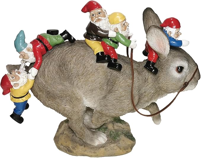 Sunthus Garden Gnomes Decorations for Yard Bunny Statue Funny Outdoor Decor Rabbit