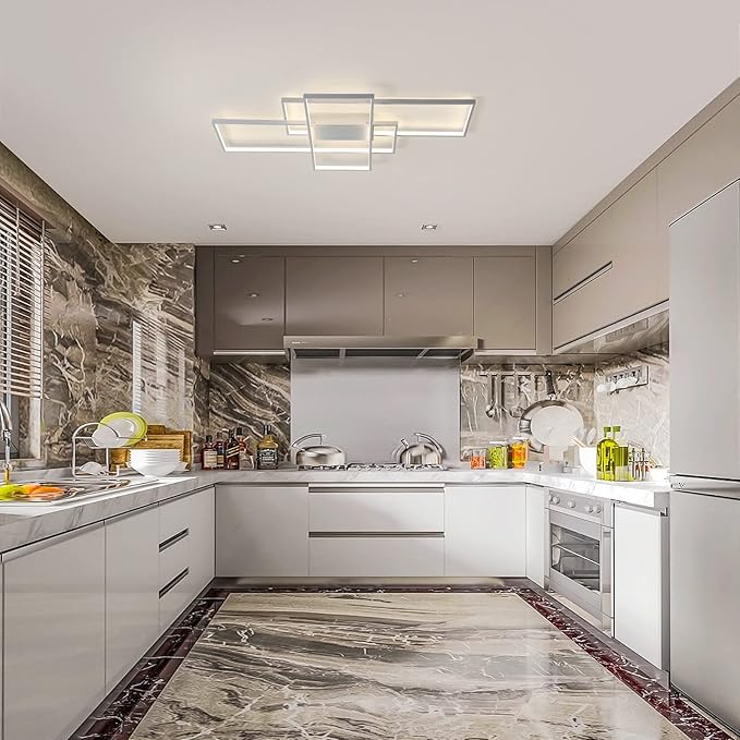 GEADI Dimmable Ceiling Light, 41.3in Flush Mount Ceiling Lamp Remote Control