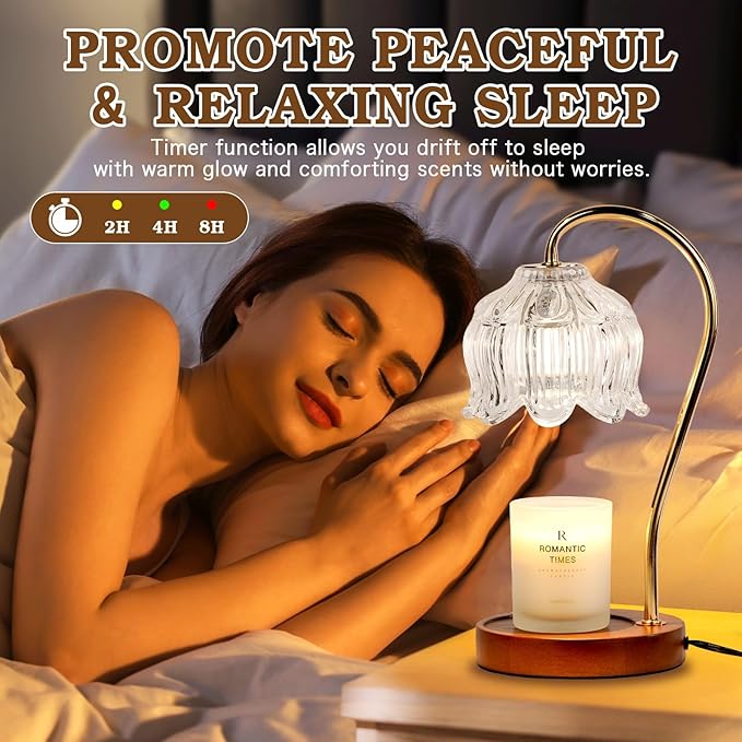 White Clear Candle Warmer Lamp
