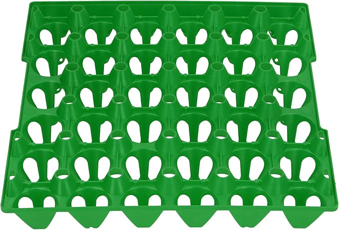 5PCS Egg Flats, Green Plastic Chicken Egg Cartons Stackable & Reusable Egg Crates Holder Trays for Storage Transportation (30 Eggs/Tray)