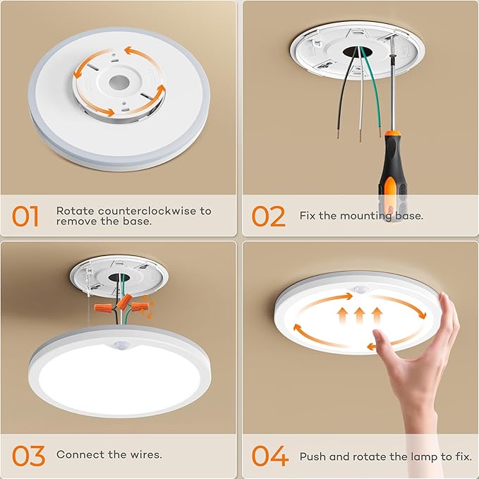 2Pack Motion Sensor Ceiling Light