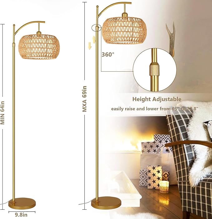 Gold Floor Lamp for Living Room