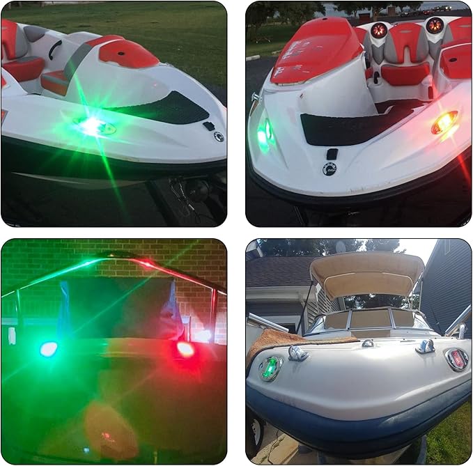 12V LED Navigation Boat Lights Teardrop Type Side Bow Light Waterproof