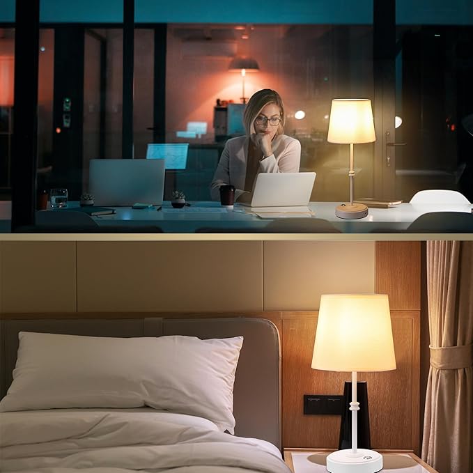 Rechargeable LED Cordless Table Lamp, 5200mAh Battery Operated, 3 Level