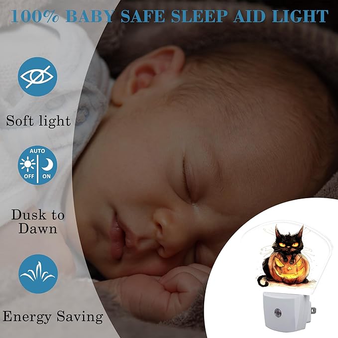 Halloween Black Cat Night Light