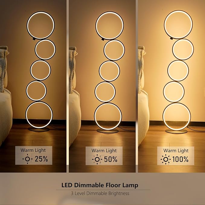 NUÜR 43.3" Modern Floor Lamp, LED Floor Lamp