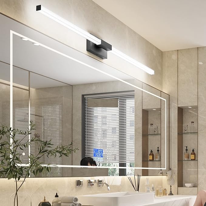 Ralbay 59inch Matte Black Vanity Light