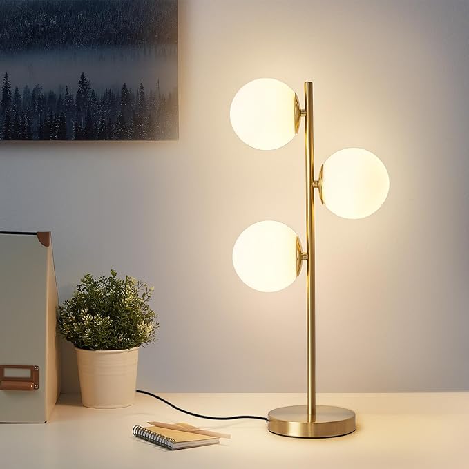 Mid-Century Modern 3 Globe Table Lamp
