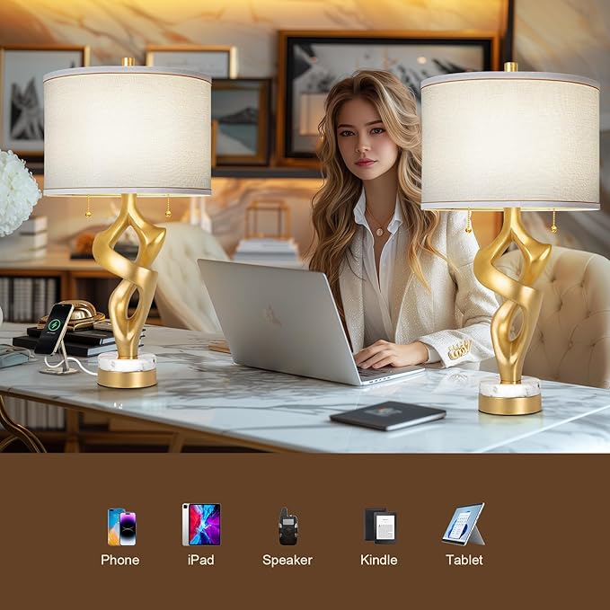 Scenekoy Sculptural Table lamp Set of 2