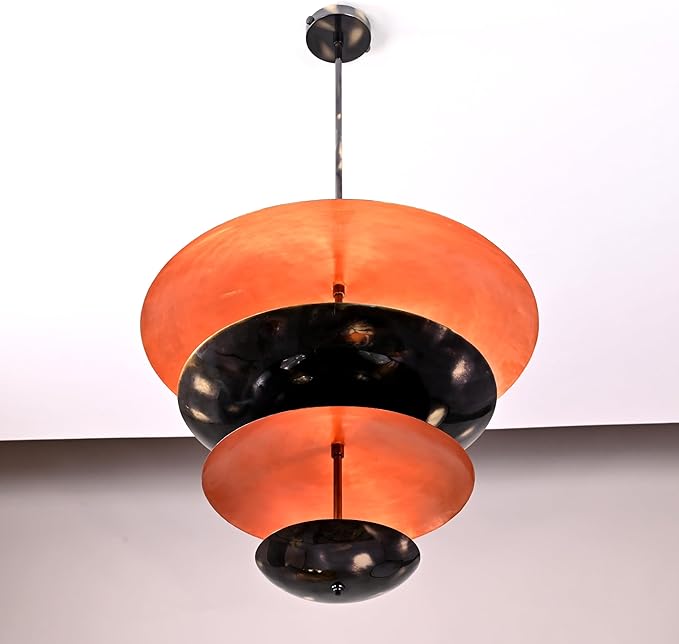 Layered Disc Design Customizable Chandelier in Solid Brass – Elegant Ceiling