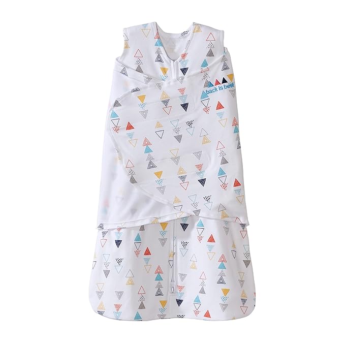 HALO Sleepsack Swaddle, 100% Cotton, Triangle Neutral, Multi, Small