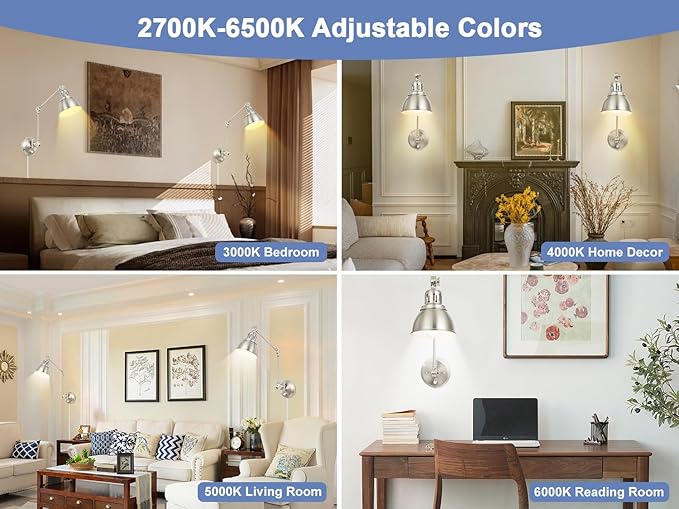 2 Pack Plug in Wall Sconces