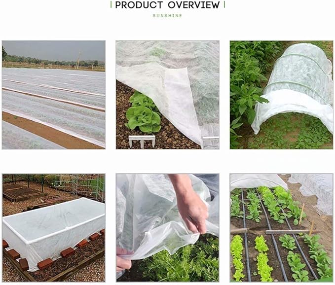 Agfabric Plant Covers Freeze Protection Floating Row Covers 6'x100' 0.9oz Plant Covers Freeze Sun Protection,Frost Cloth for Vegetables
