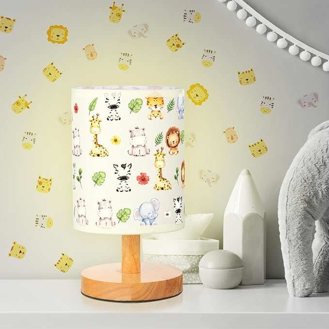 VIHOSE Safari Animal Kids Table Lamp