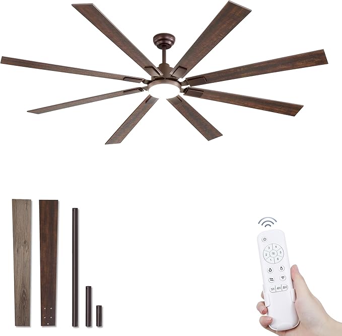 ZMISHIBO 80 Inch Oil Rubbed Bronze Ceiling Fans