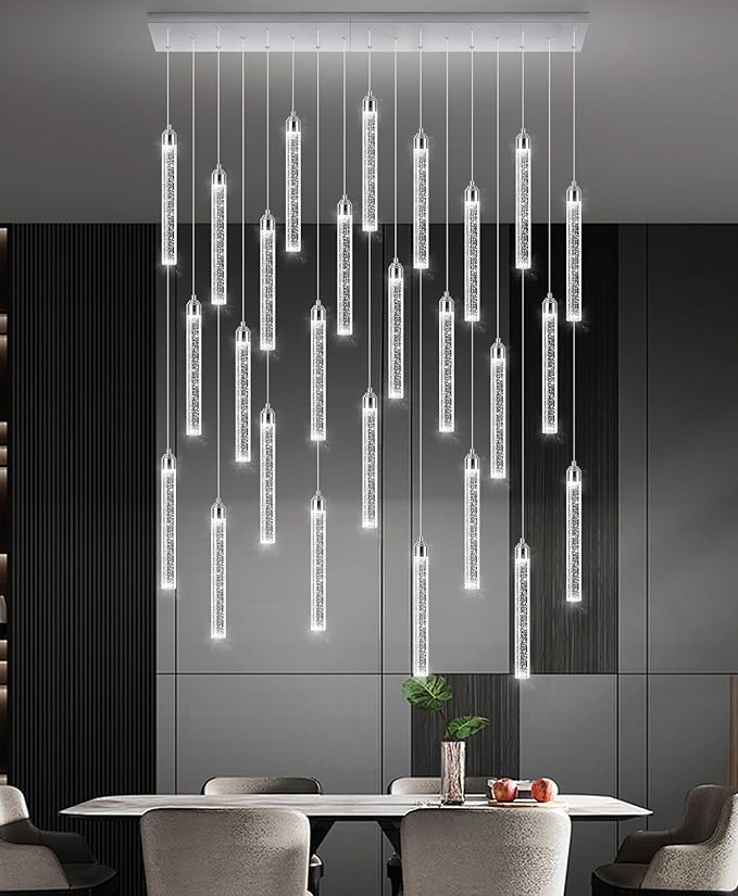 Rectangular Chandeliers 26-Lights Long Light