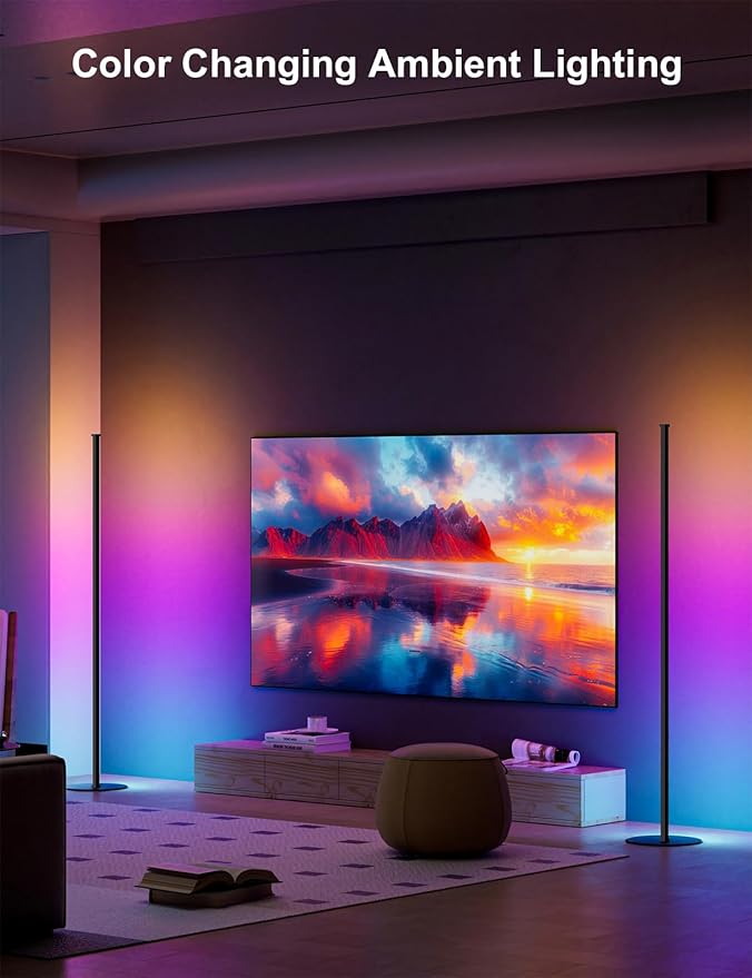 Corner Floor Lamp, Upgraded Corner Lamp APP and Remote Control, 16 Million