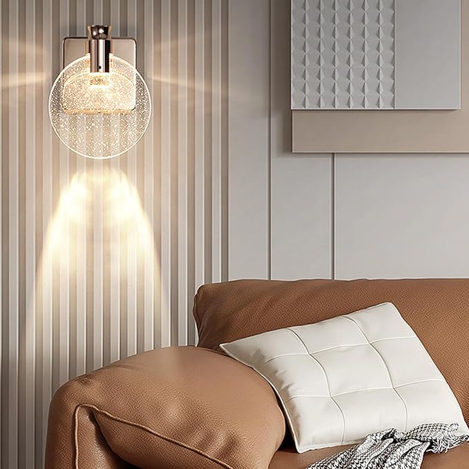 Aomesinc Crystal Wall Sconce Nordic Style LED Wall Lamps Simple Creative Lights
