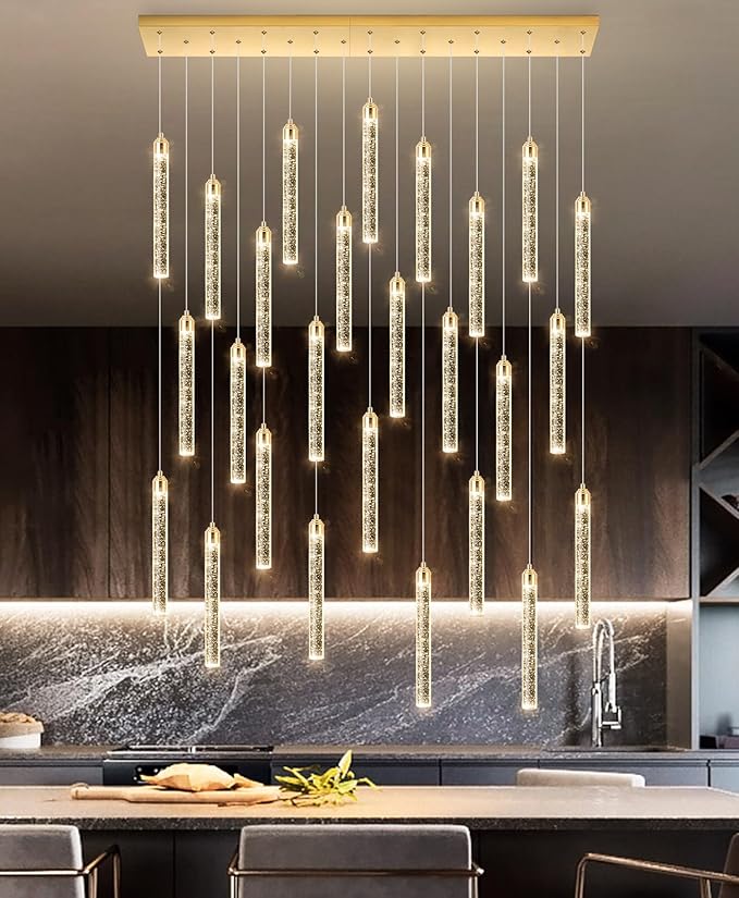 Rectangular Chandeliers 26-Lights Long Light