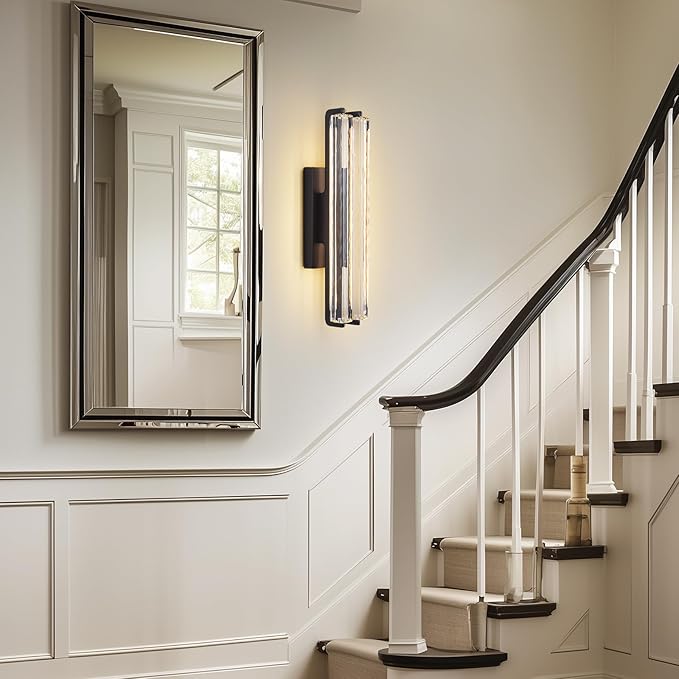Crystal Wall Sconce, Modern Double Sconce Wall Lighting, Upgrated K9 Crystal